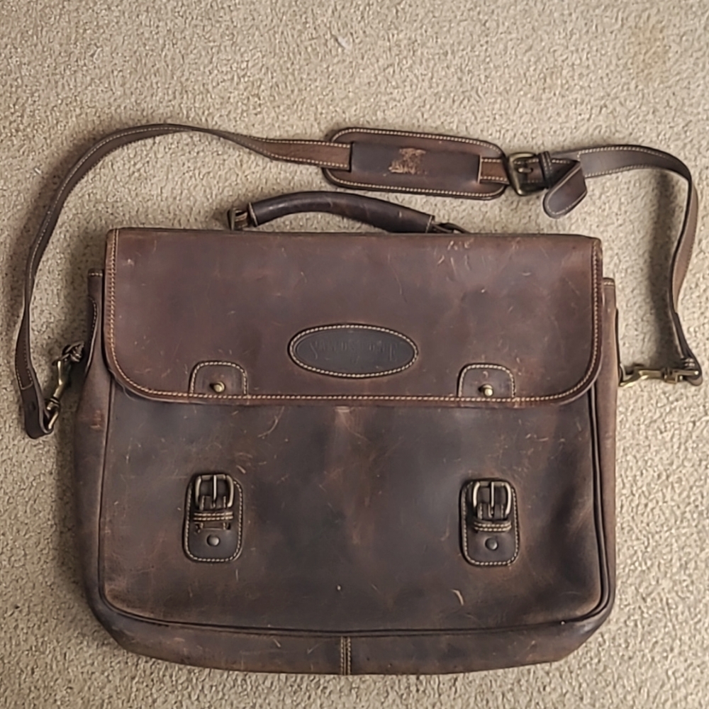 Franklin Covey Sandstone Leather Bag